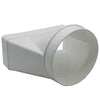 Rigid Plastic Duct  Rectangular to Round Transformer