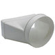 Rigid Plastic Duct  Rectangular to Round Transformer