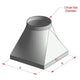 Square to Round Rectangular Ductwork Transition