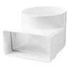 Rectangular-to-Round Angled Duct Reducer